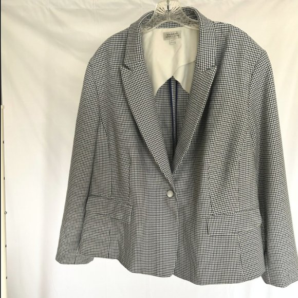 Tahari by Arthur S. Levine Blue and Black Blazer - Picture 1 of 4